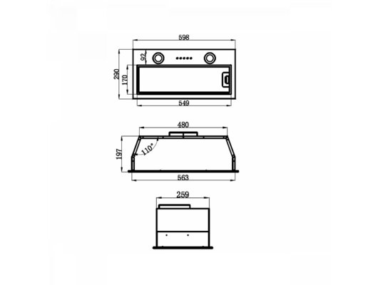Вытяжка MAUNFELD THAMES 601PM черный